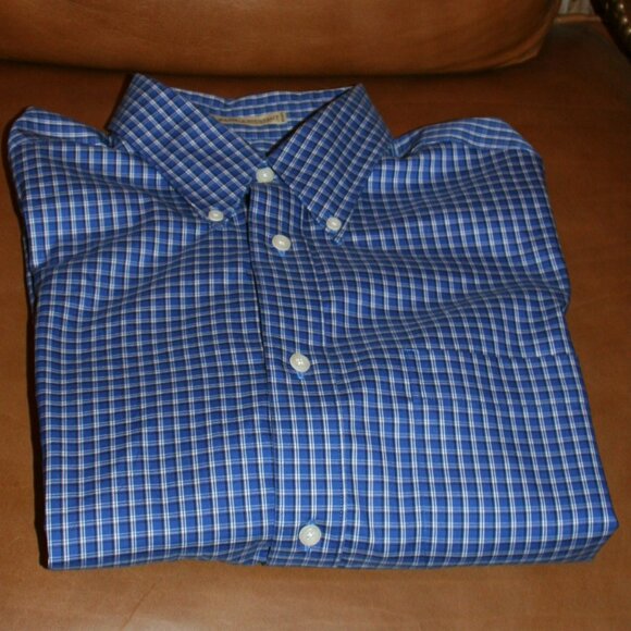 Eddie Bauer Blue 100% Cotton Long Sleeve Shirt /Size Large - Picture 1 of 7